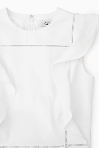 Vestido midi em linho - Branco