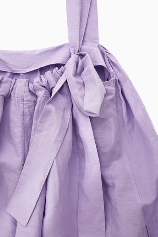 Vestido estilo patinadora em linho - Lilás