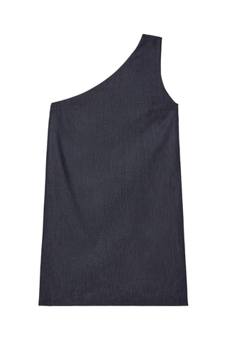 Vestido assimétrico - Azul-escuro