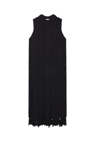 Vestido-camisola em lã - Preto