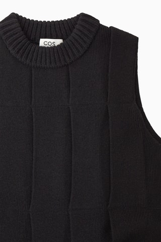 Vestido-camisola em lã - Preto