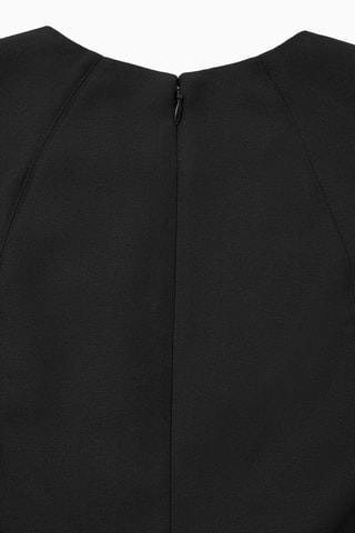 Vestido estilo patinadora em lã - Preto