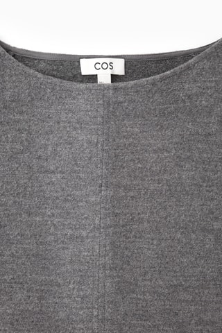 Vestido-camisola em lã - Cinzento