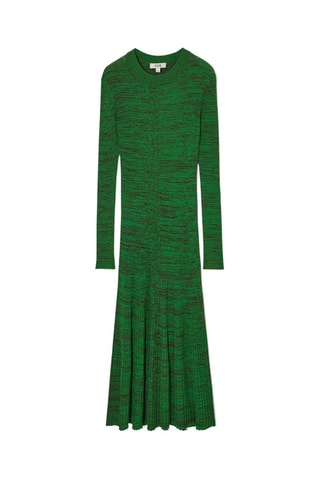 Vestido comprido - Verde-mesclado
