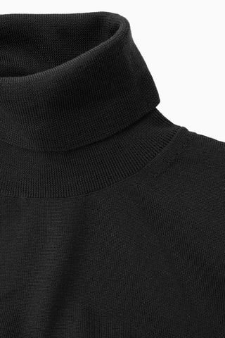 Vestido-camisola em lã - Preto