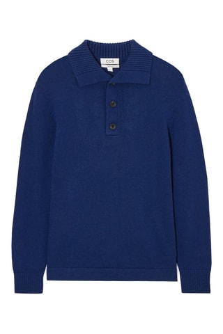 Camisola em lã e caxemira - Azul