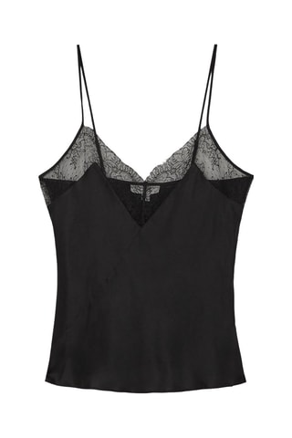 Camisola interior em seda - Preto