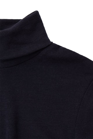 Camisola interior de lã merino - Azul-marinho - COS