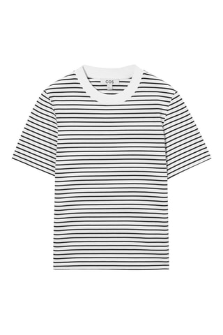 T-shirt regular - Preto e branco - COS