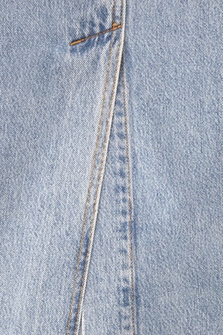 Saia direita de ganga - Azul-claro