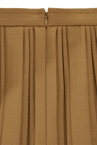 Saia plissada de lã - Bege - COS