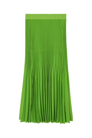 Saia plissada - Verde-fluorescente