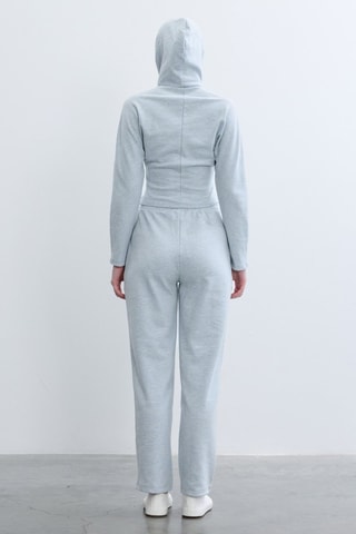 Top com capuz - Azul