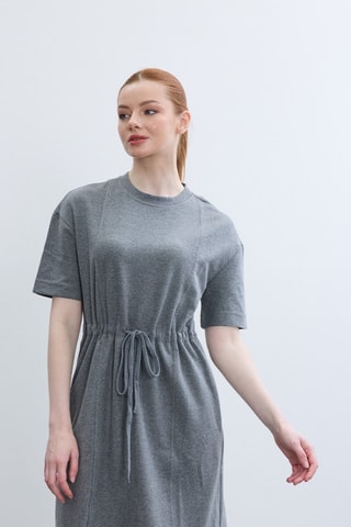 Vestido estilo patinadora - Cinzento