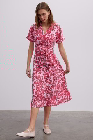 Vestido - Branco e rosa