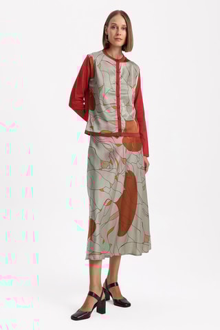 Casaco de malha - Laranja e vermelho