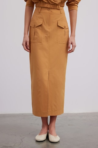 Saia midi - Castanho
