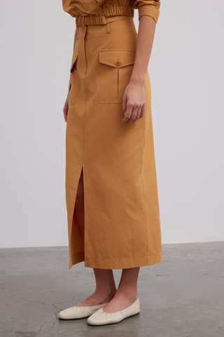 Saia midi - Castanho