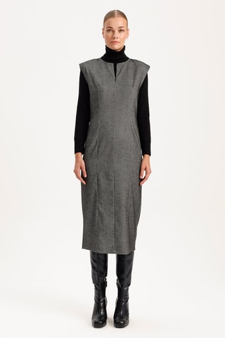 Vestido direito - Cinzento