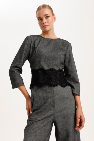 Blusa - Preto e cinzento