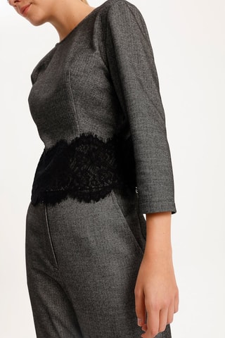 Blusa - Preto e cinzento