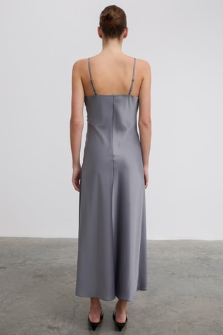 Vestido midi - Cinzento