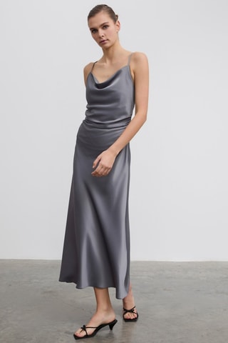 Vestido midi - Cinzento