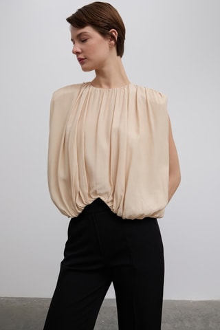 Blusa relaxed - Bege