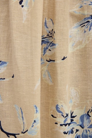 Gonna lunga in lino  - Beige e blu