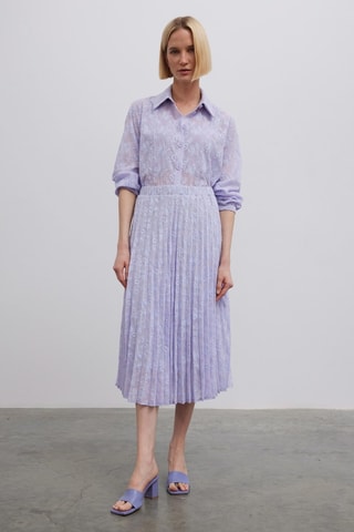 Saia plissada - Violeta