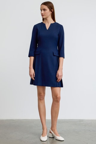 Vestido direito - Azul