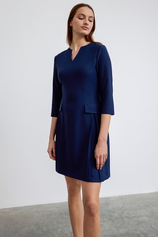 Vestido direito - Azul