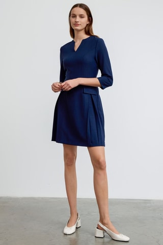 Vestido direito - Azul