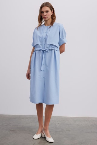 Vestido-camisa - Azul