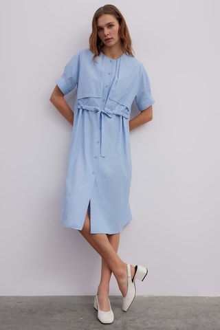 Vestido-camisa - Azul