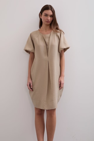 Vestido direito - Bege