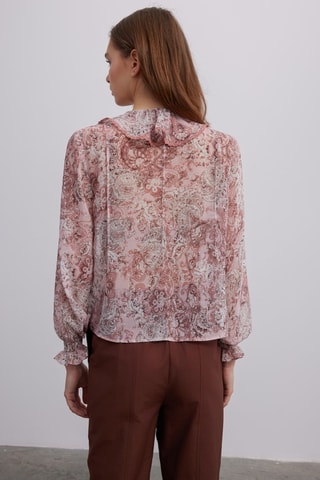 Blusa  - Bianco e rosa