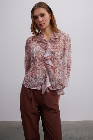 Blusa  - Bianco e rosa