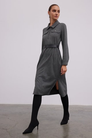 Vestido - Cinzento e preto