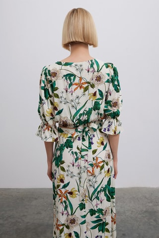 Top - Branco e verde