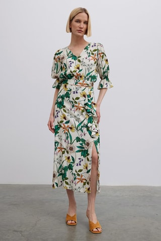 Top - Branco e verde