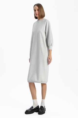 Vestido-camisola - Cinzento