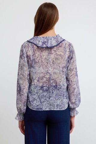 Blusa  - Blu e viola