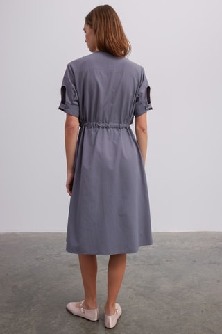 Vestido-camisa - Cinzento