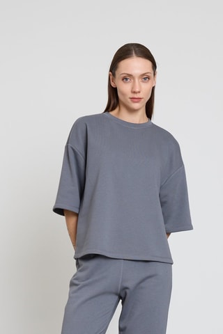 T-shirt oversize - Cinzento