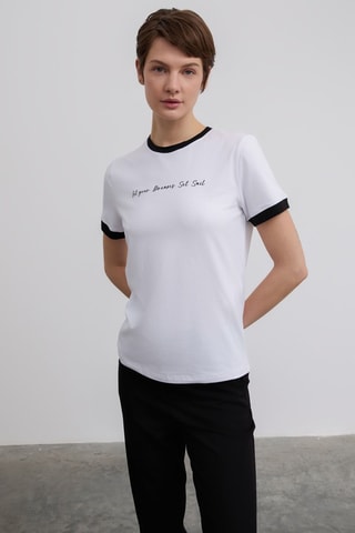 T-shirt - Branco e preto