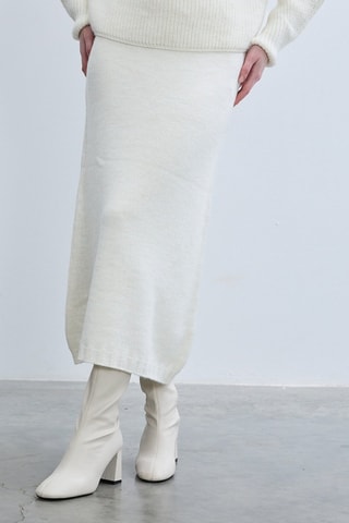 Gonna midi  - Bianco