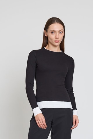 Top - Branco e preto