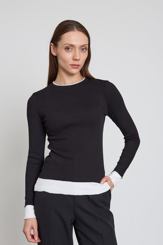 Top - Branco e preto