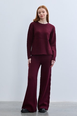 Calças wide legs - Vermelho